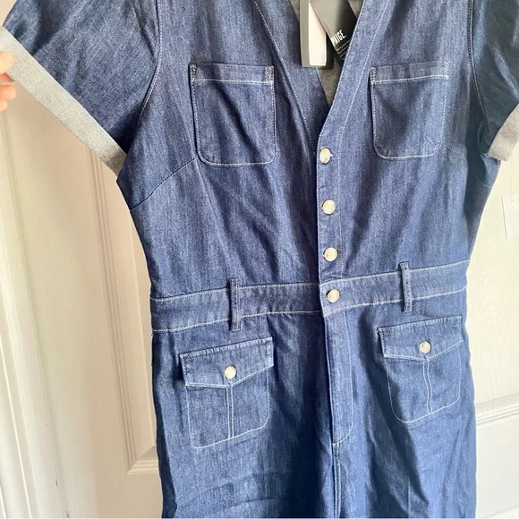 PAIGE‎ Darla Wide Leg Denim Jumpsuit in Baltimore wash 14